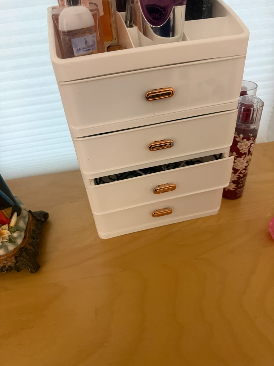 White 4-Drawer Cosmetic Organizer