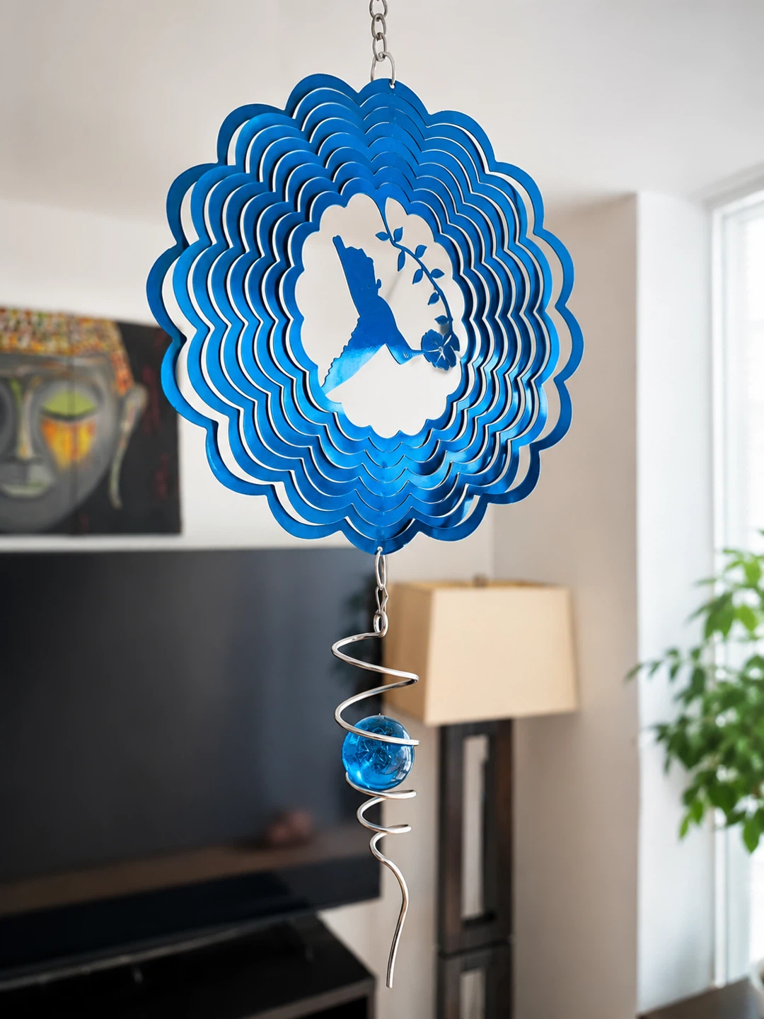Wind Spinner with Motor and Glass Ball