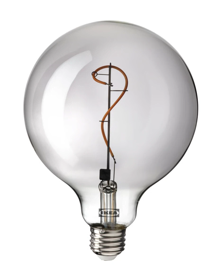 IKEA LED E26 140 lumen, globe gray glass, 125 mm/5" - photo 2