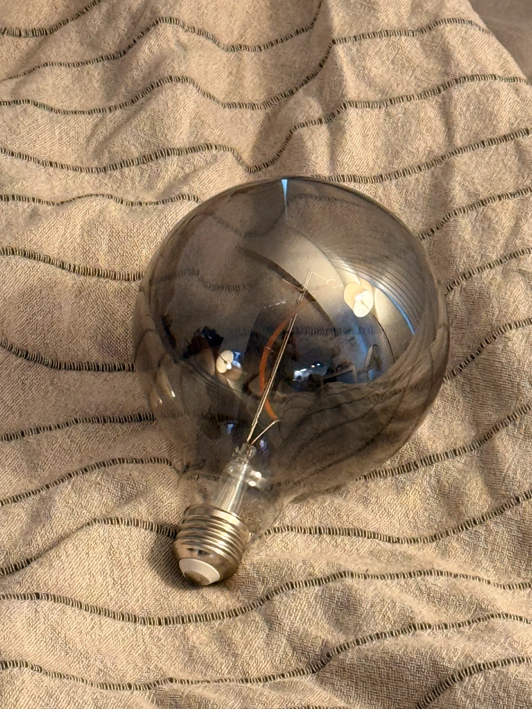 IKEA LED E26 140 lumen, globe gray glass, 125 mm/5" - photo 4