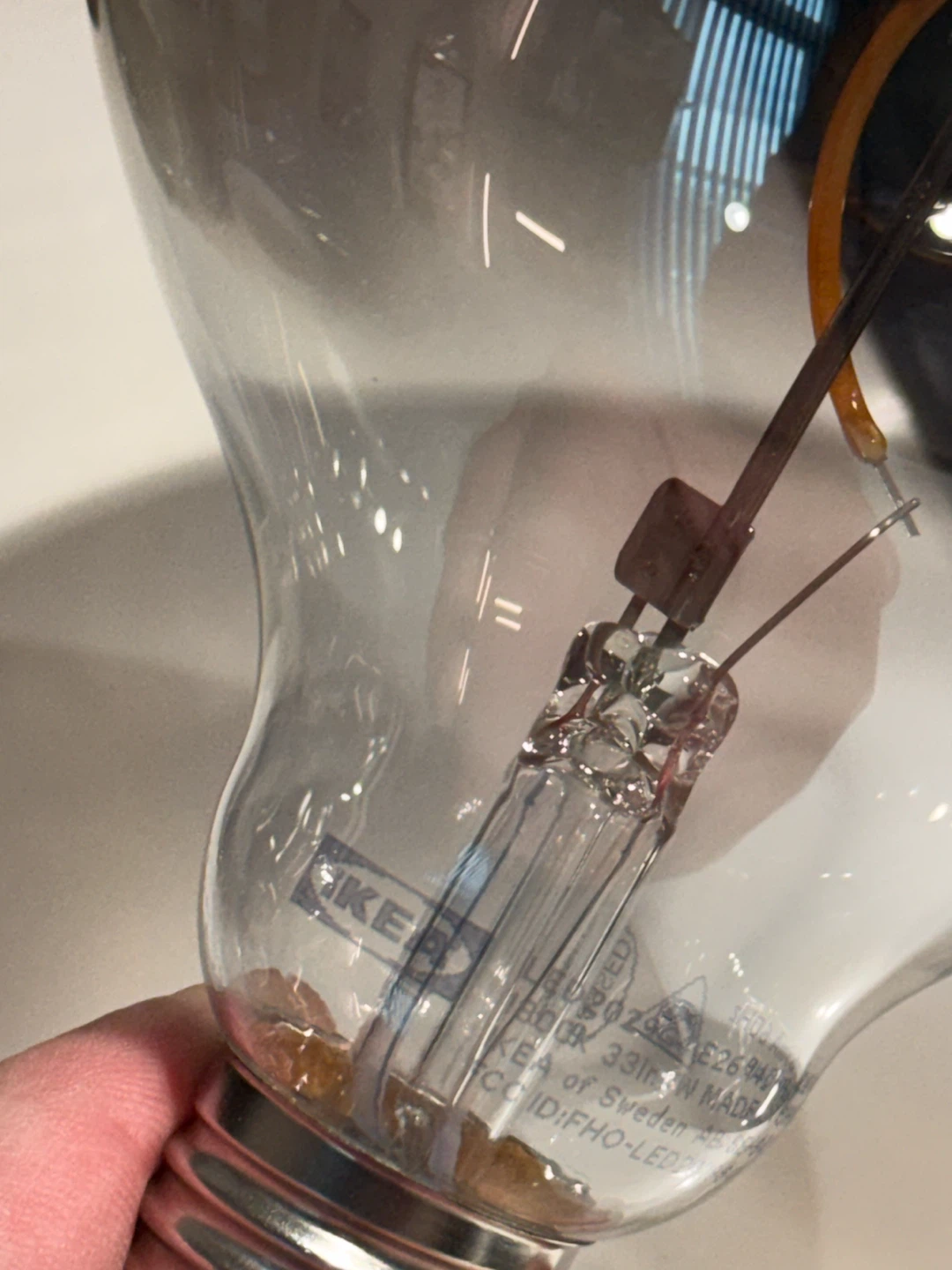 IKEA LED E26 140 lumen, globe gray glass, 125 mm/5" - photo 5