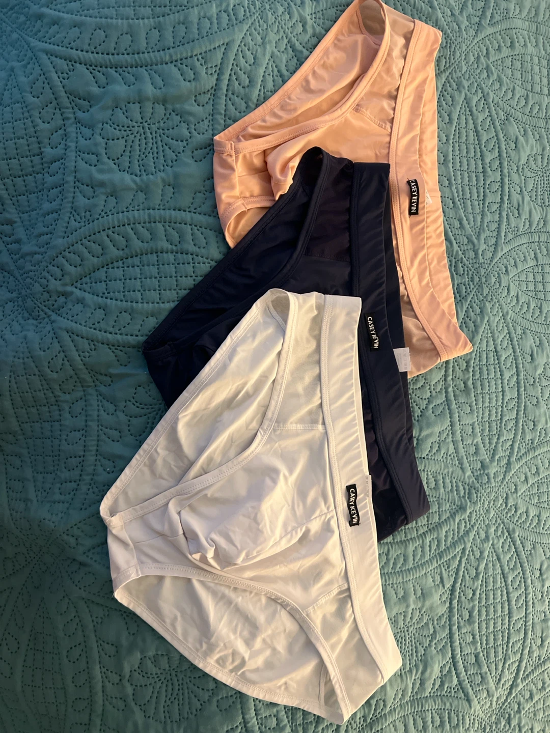 CASEY KEVIN Men's Underwear - 3 Pack (Blue, Pink, White)