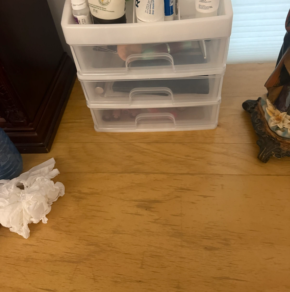 3-Drawer Clear Plastic Organizer