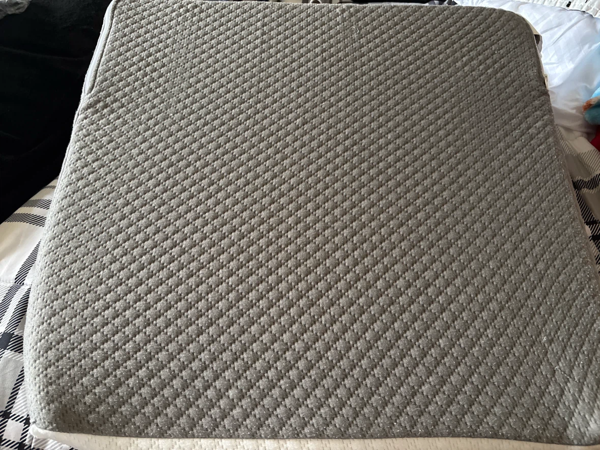 Gray Quilted Lumbar Support Cushion