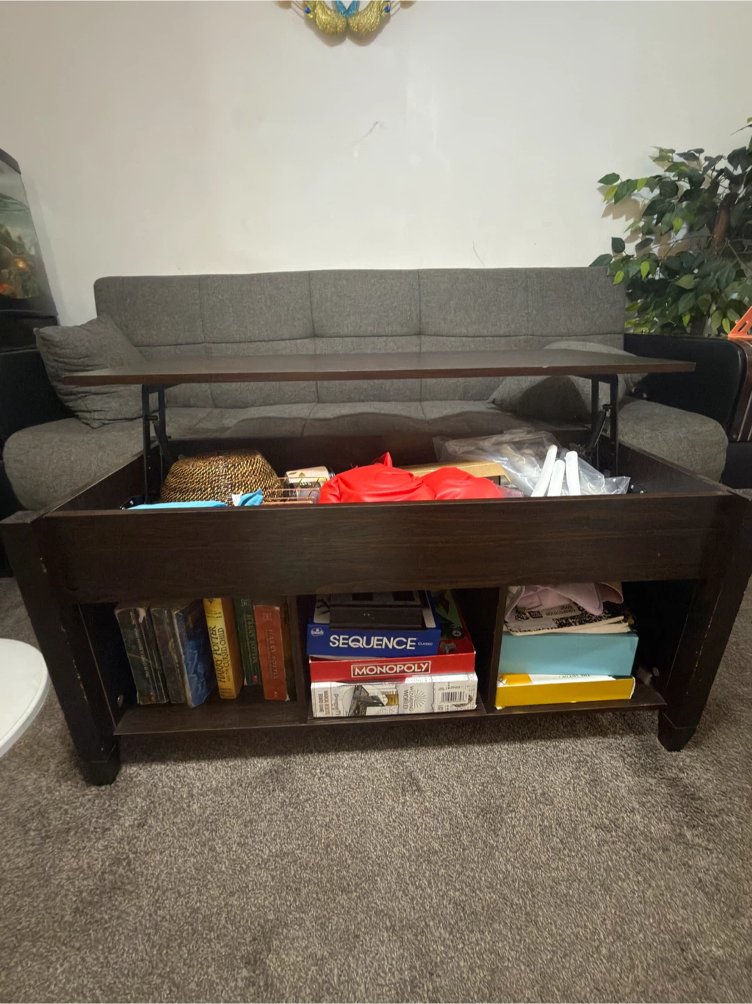 Lift Top Coffee Table with Storage - photo 2