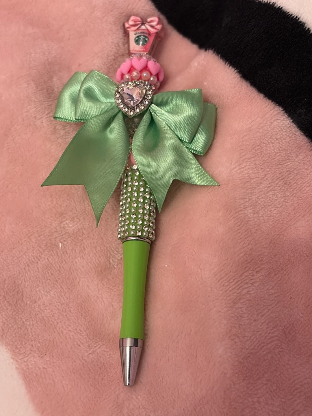 Handmade Rhinestone Starbucks Pen