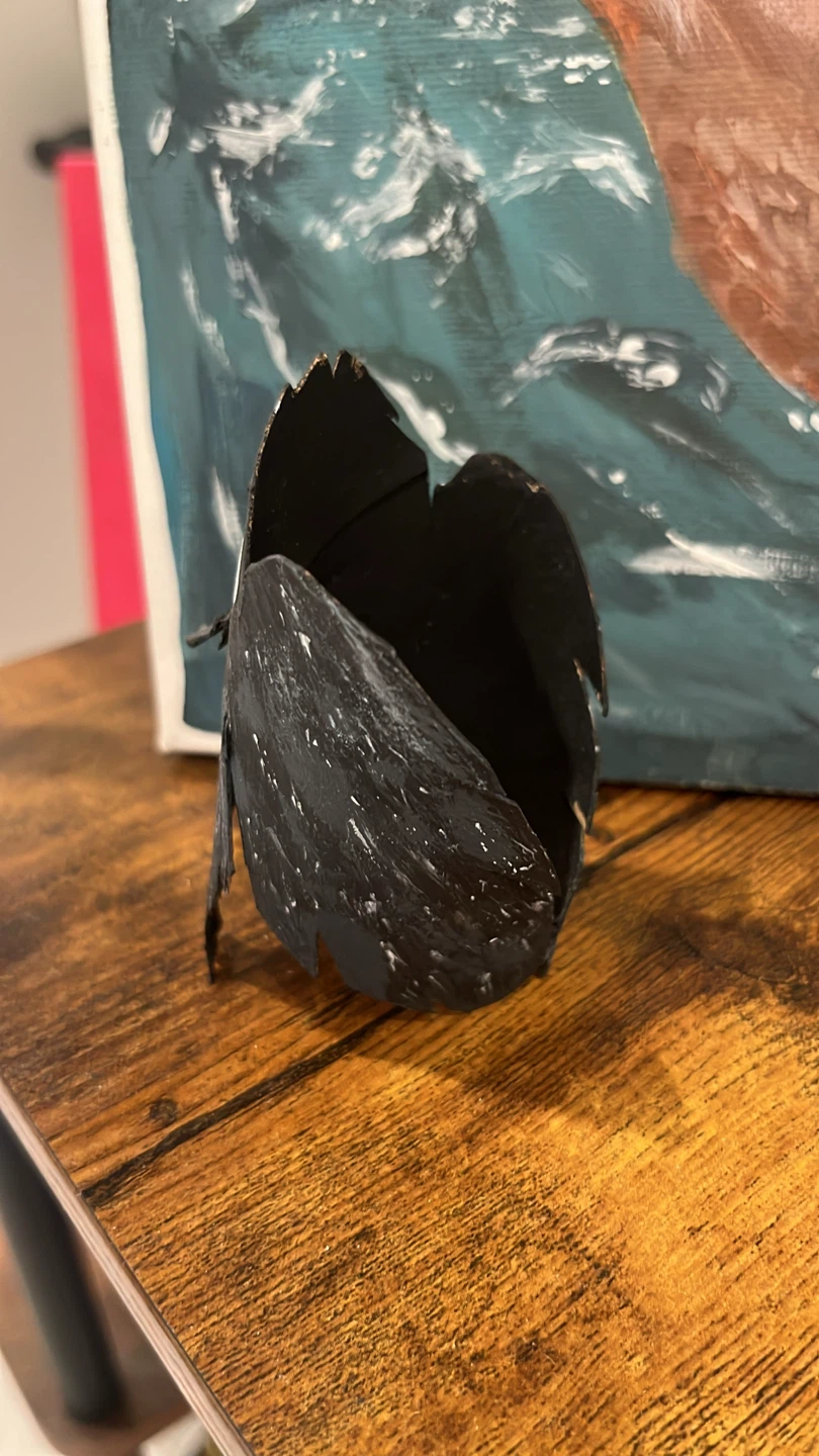 Handmade Black Bird Figurine - photo 2