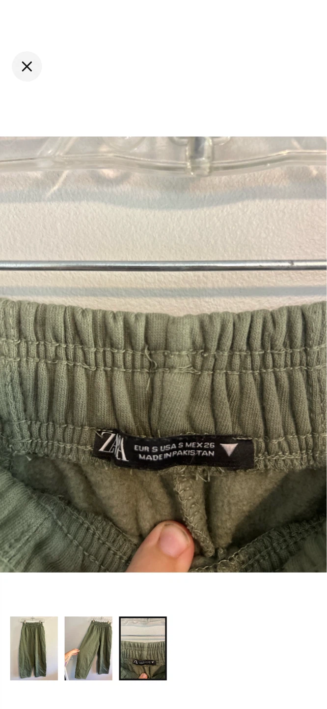 ZARA Green Joggers Size S - photo 3
