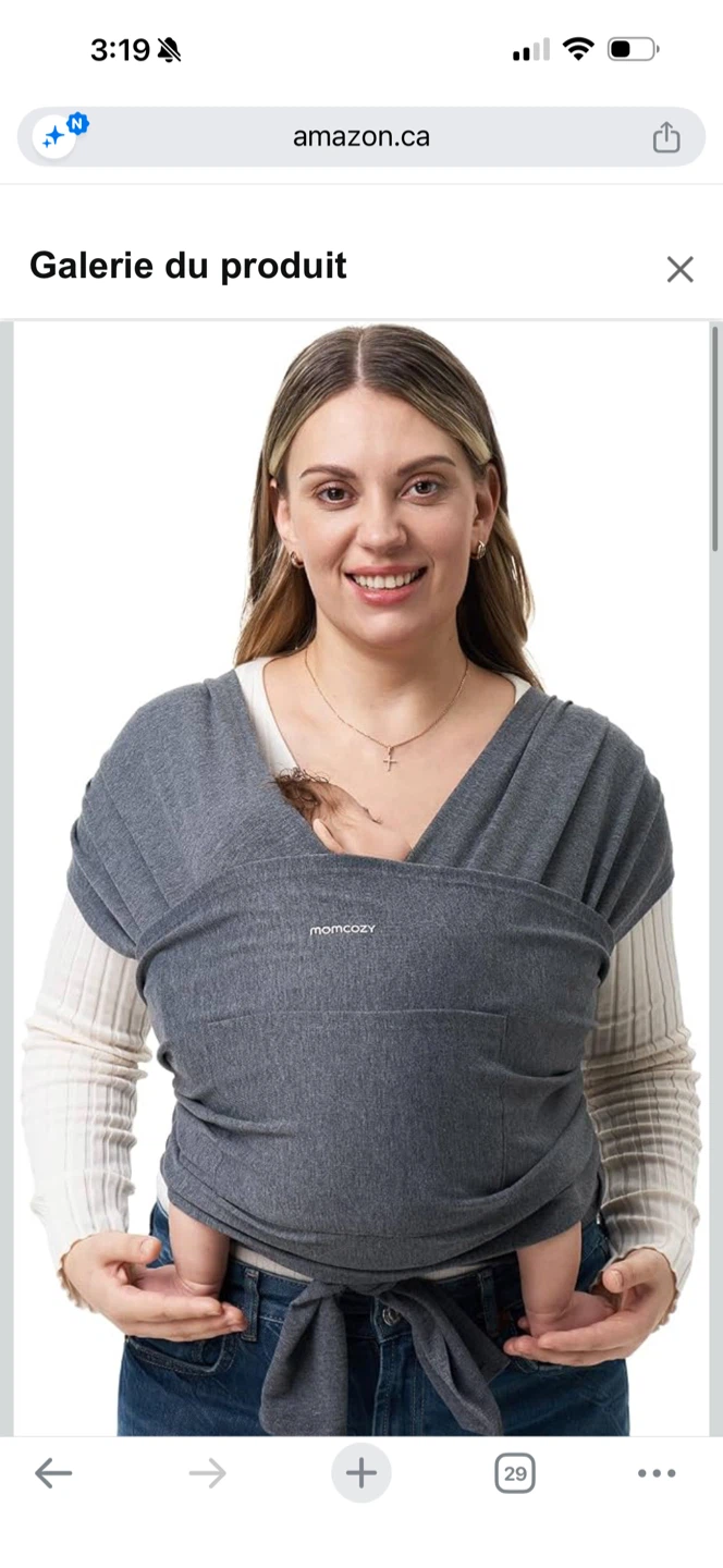 Gray Momcozy Baby Wrap Carrier - photo 2