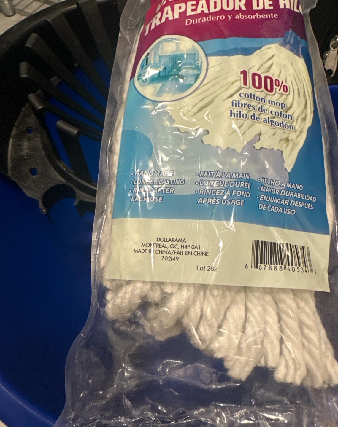 Mop Bucket and Cotton Mop Set