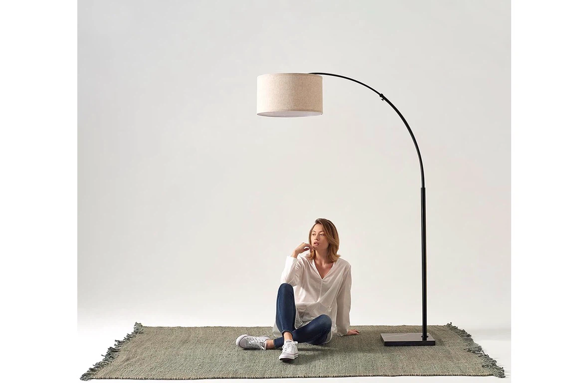 Arc Floor Lamp with Marble Base - photo 5