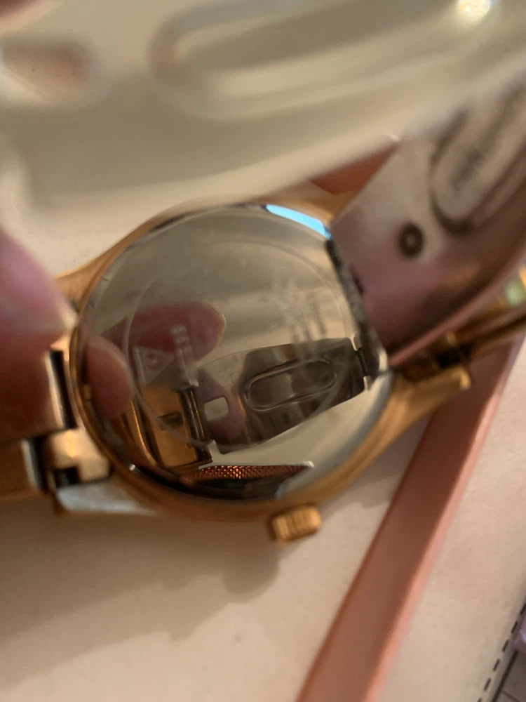 Gold GUESS Day Date Watch Japan MOV.T - photo 3