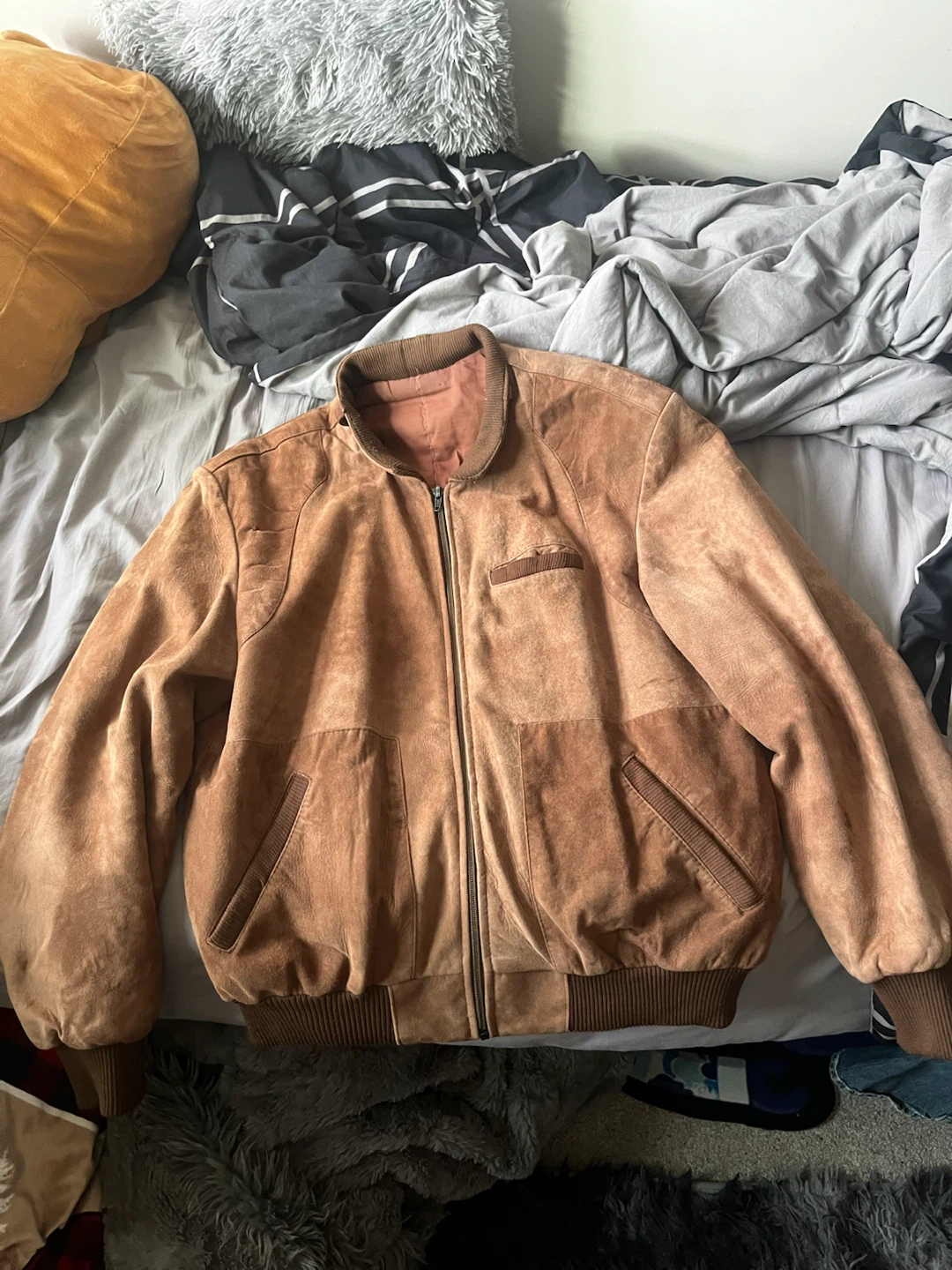 Club International by TIP TOP Suede Bomber Jacket