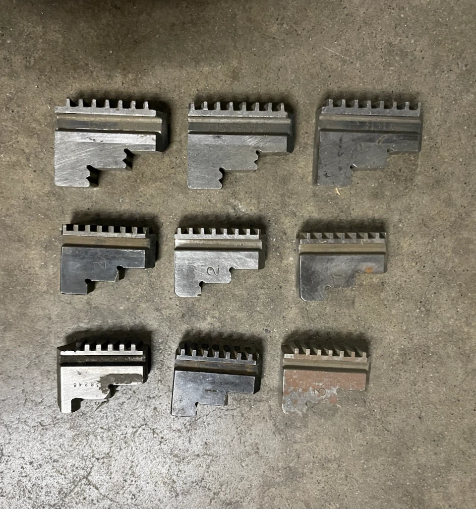 Set of 9 Lathe Chuck Jaws