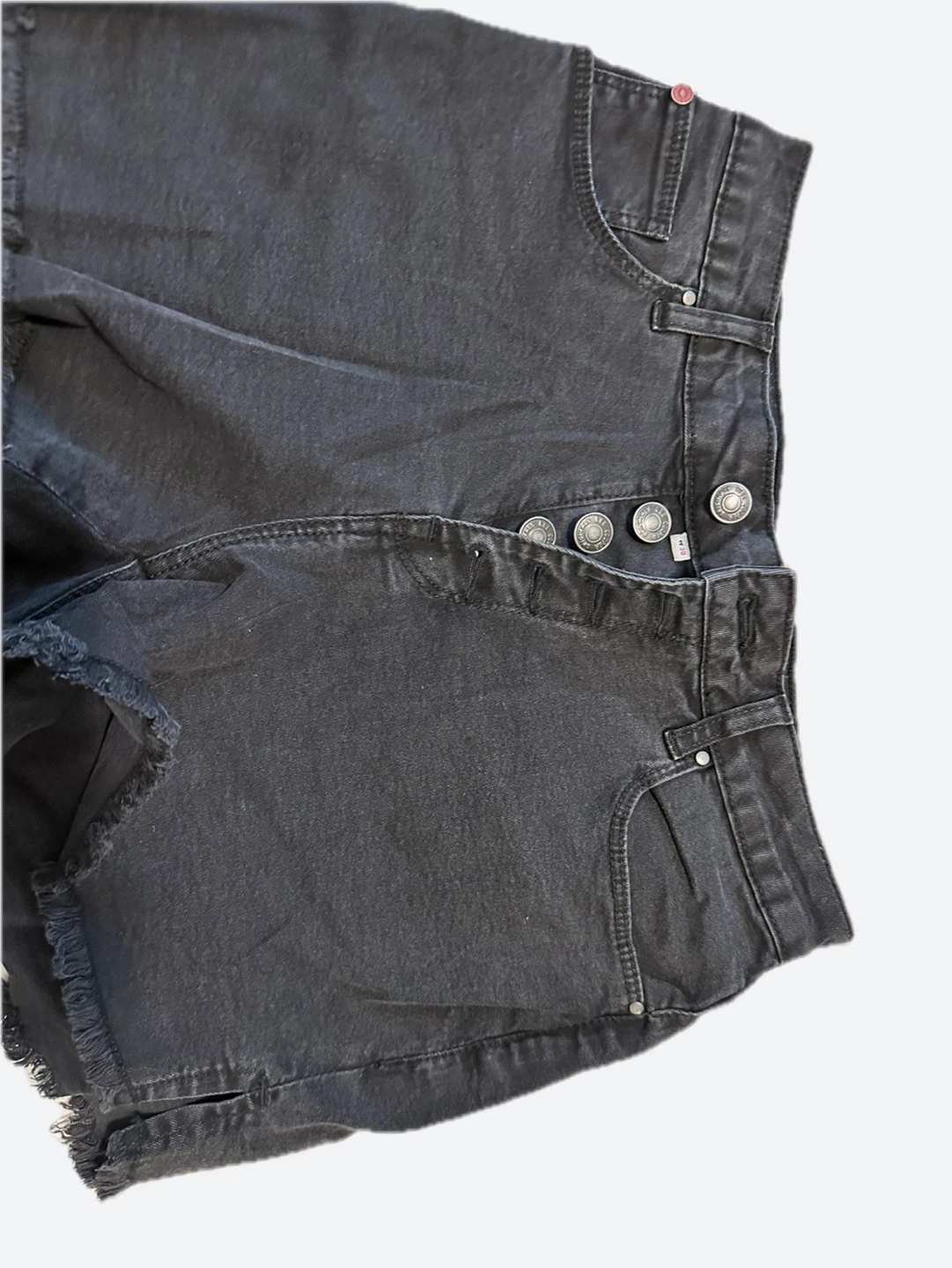 Grey Denim Shorts - photo 4