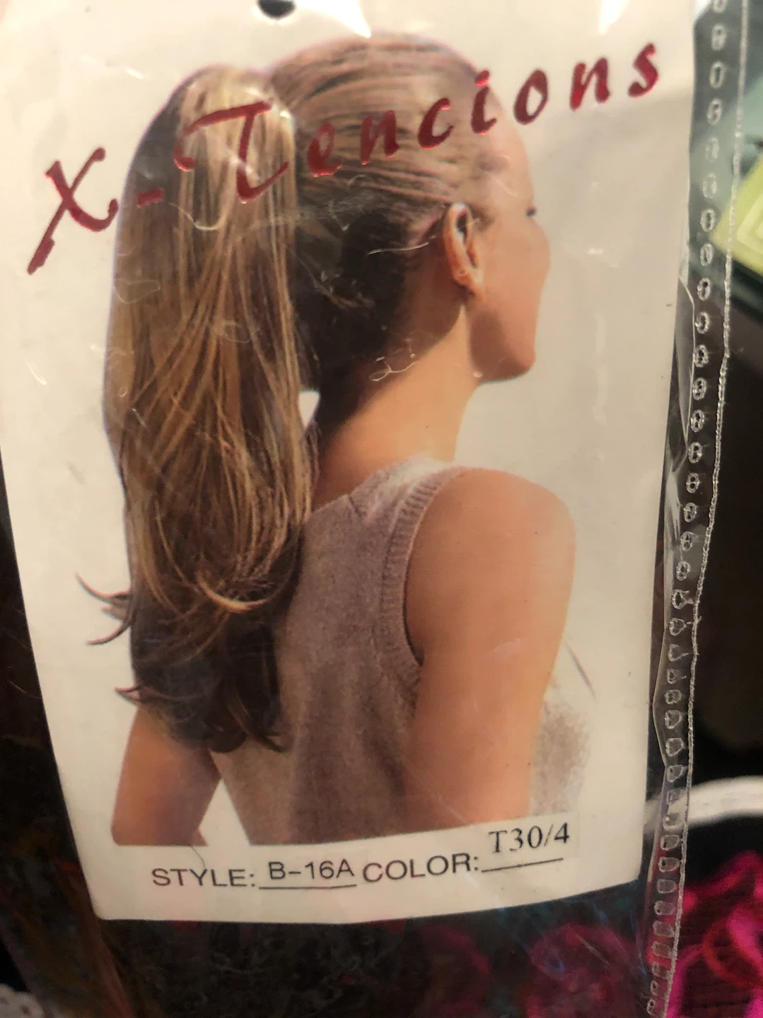 Brown X-Tensions Ponytail Hair Piece B-16A T30/4
