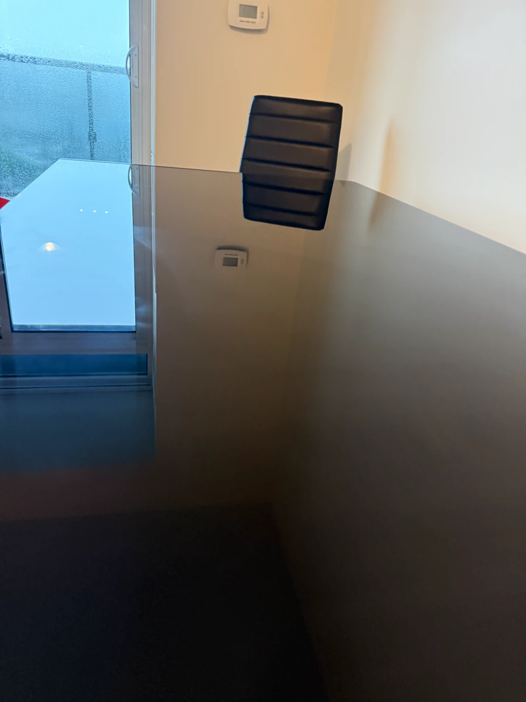 Black Glass Dining Table with 6 Chairs - photo 2