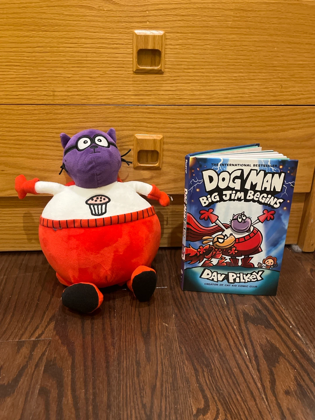 Dog Man Big Jim Begins Book And Commander Cupcake Stuffed Toy