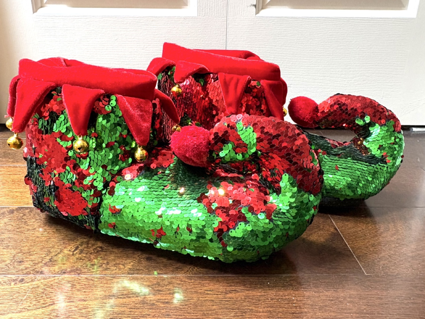 Elf Slippers with Bells and Sequins