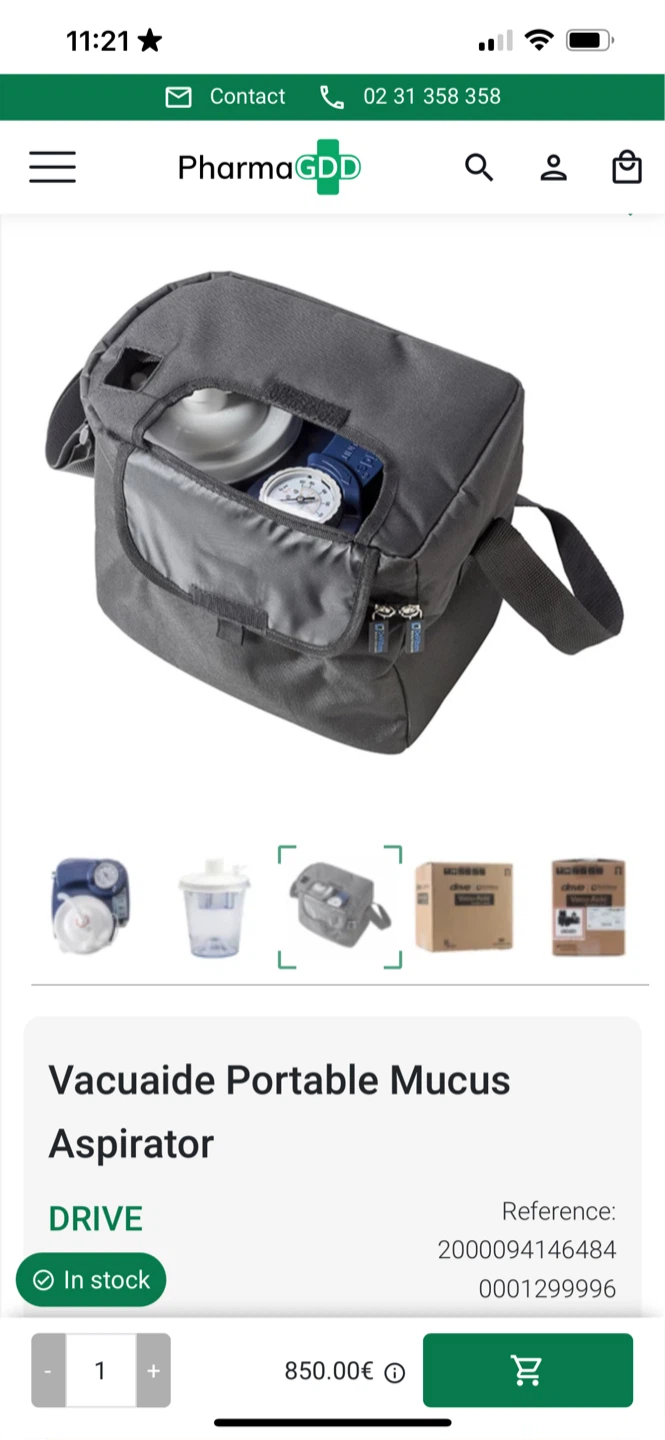 Vacuaide Portable Mucus Aspirator Suction Unit - photo 5