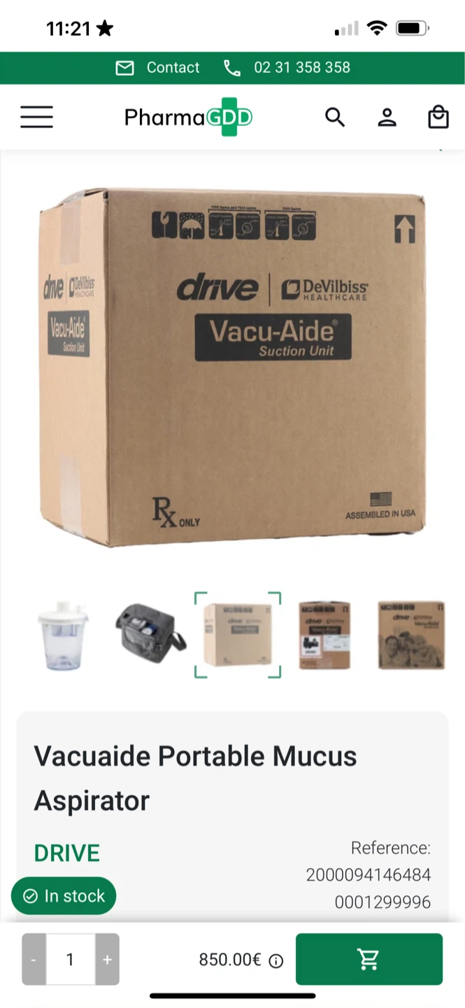 Vacuaide Portable Mucus Aspirator Suction Unit - photo 4