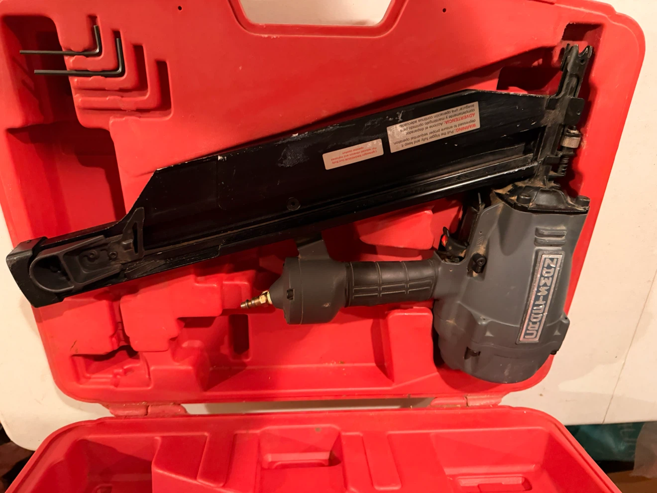 pneumatic framing nail gun.