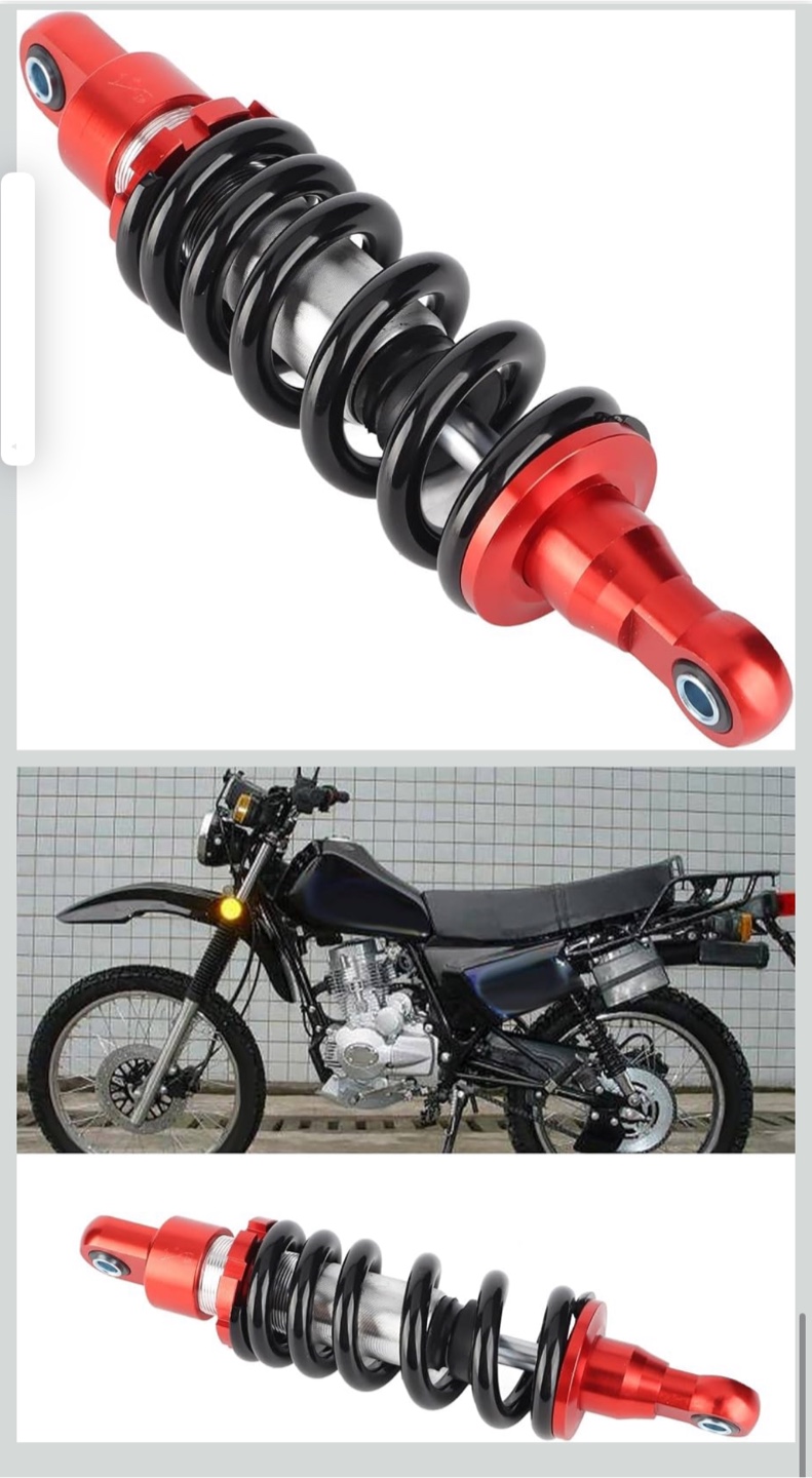 Red Rear Shock Damper Spring Suspension for Dirt Pit Bike - photo 3