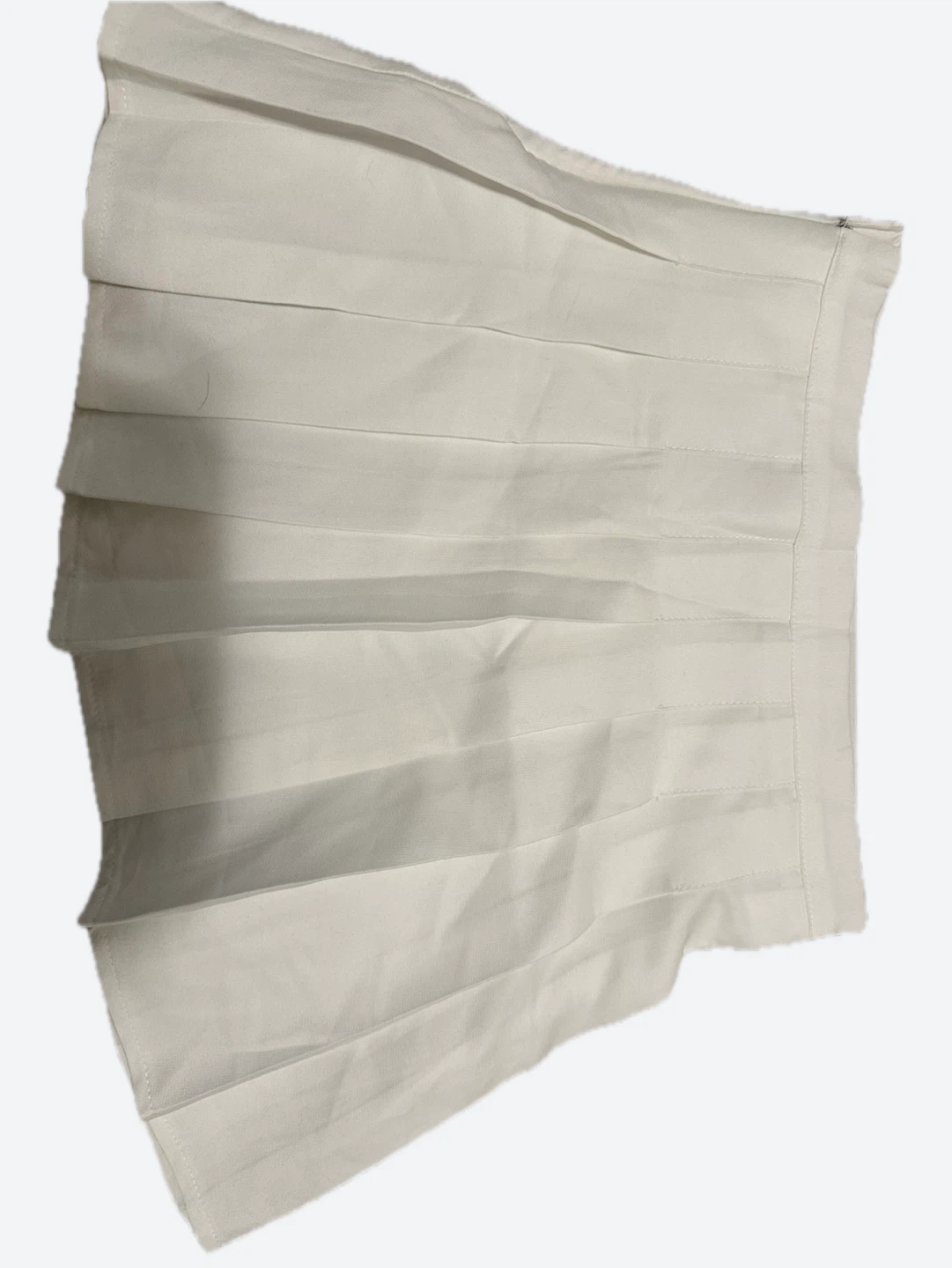 White Pleated Mini Skirt