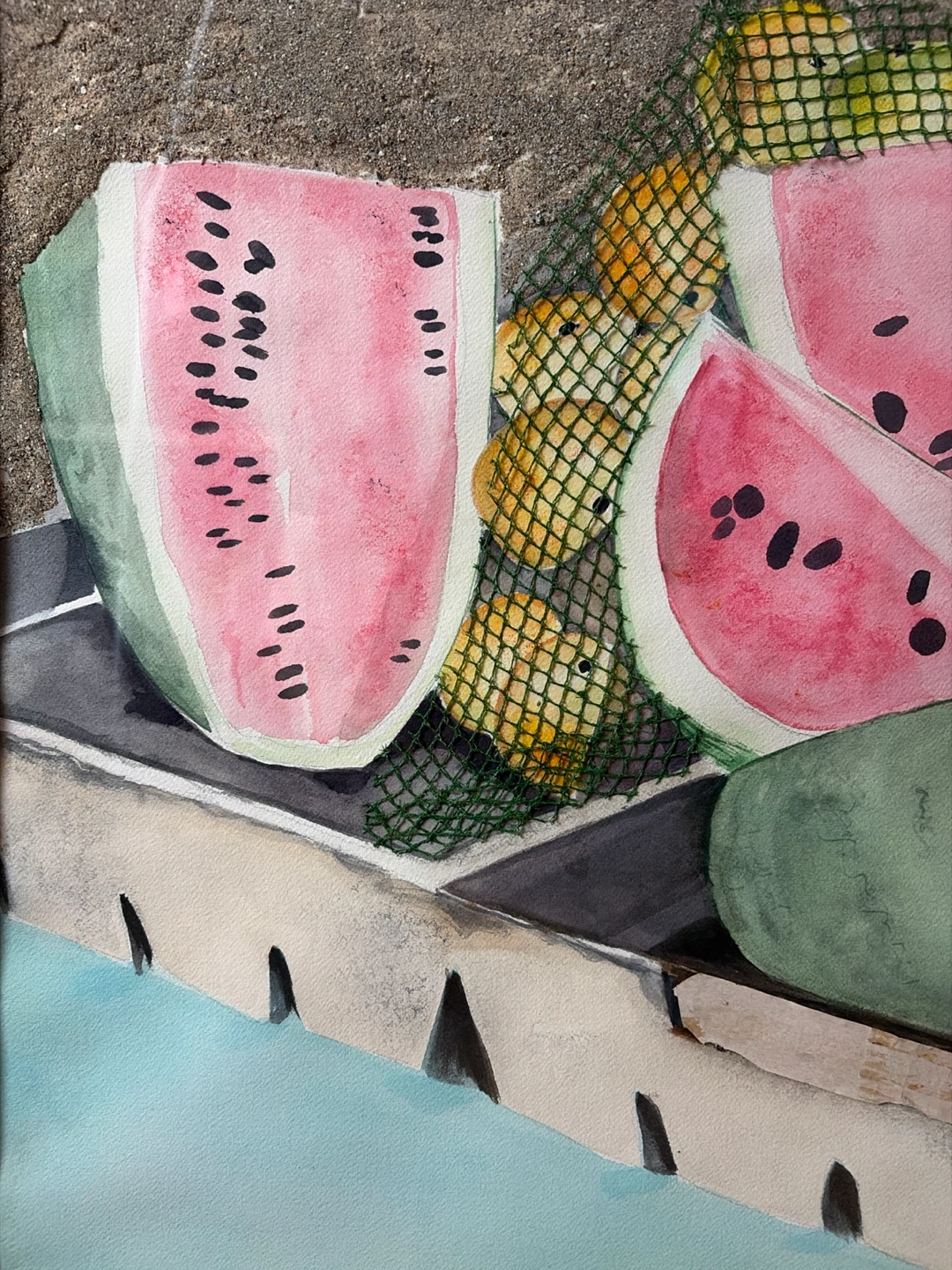 Still Life of Assorted Fruits by the Beach (Signed) - photo 3