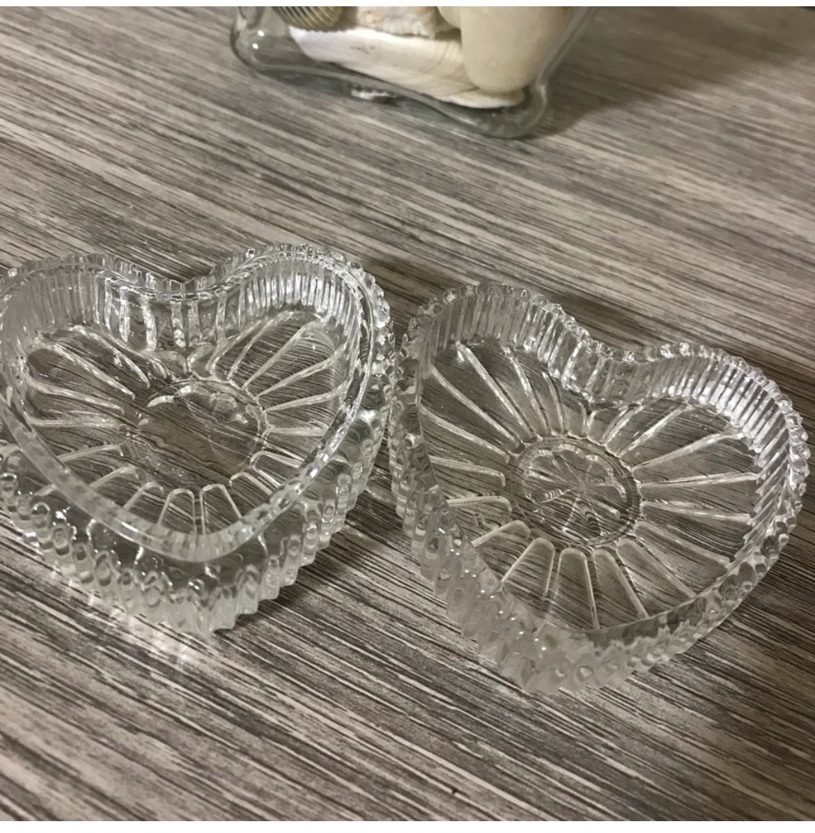 Cute Glass Heart Trinket Box