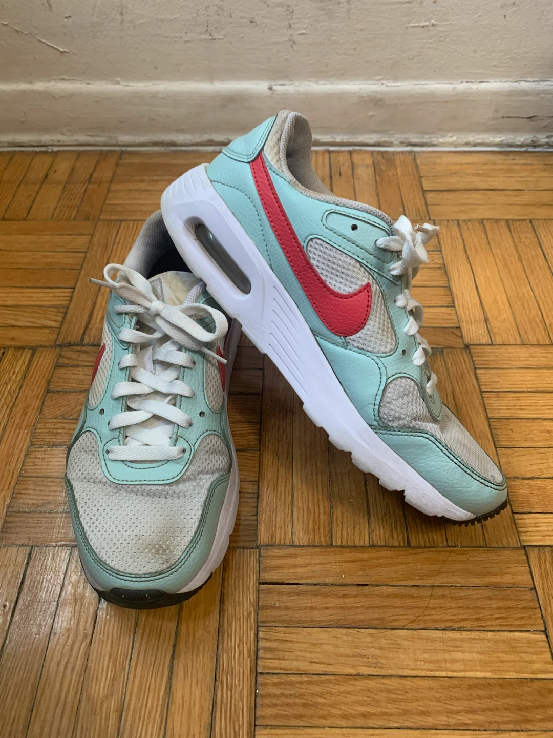 Nike Air Sneakers - Teal and Red