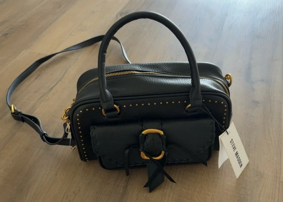 Steve Madden Black Studded Satchel Bags (both new)