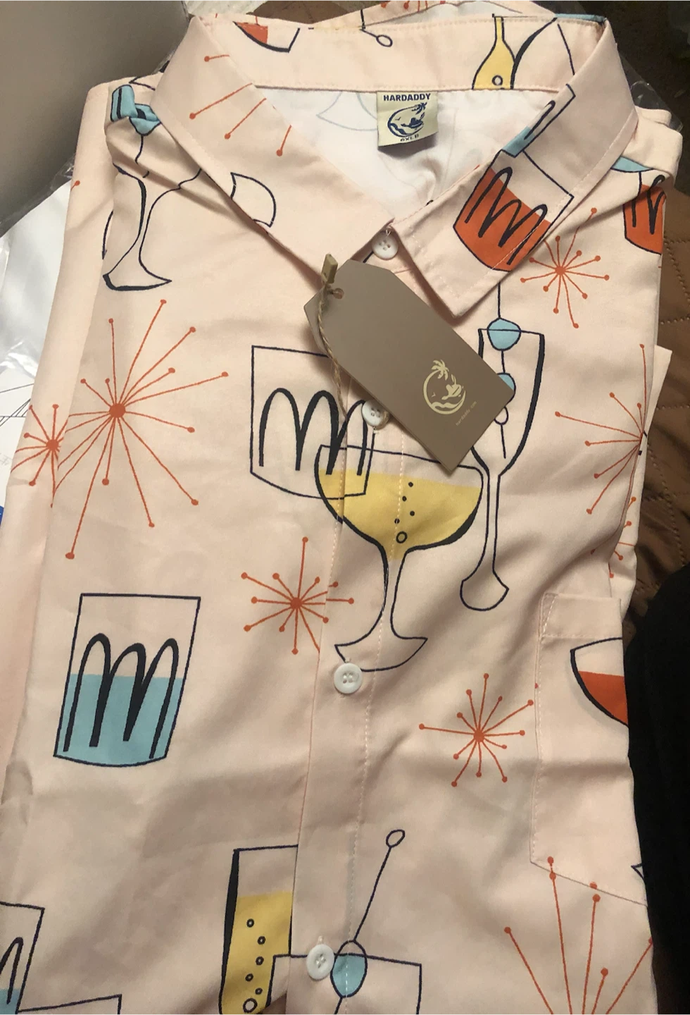 HARDADDY Cocktail Print Button-Up Shirt