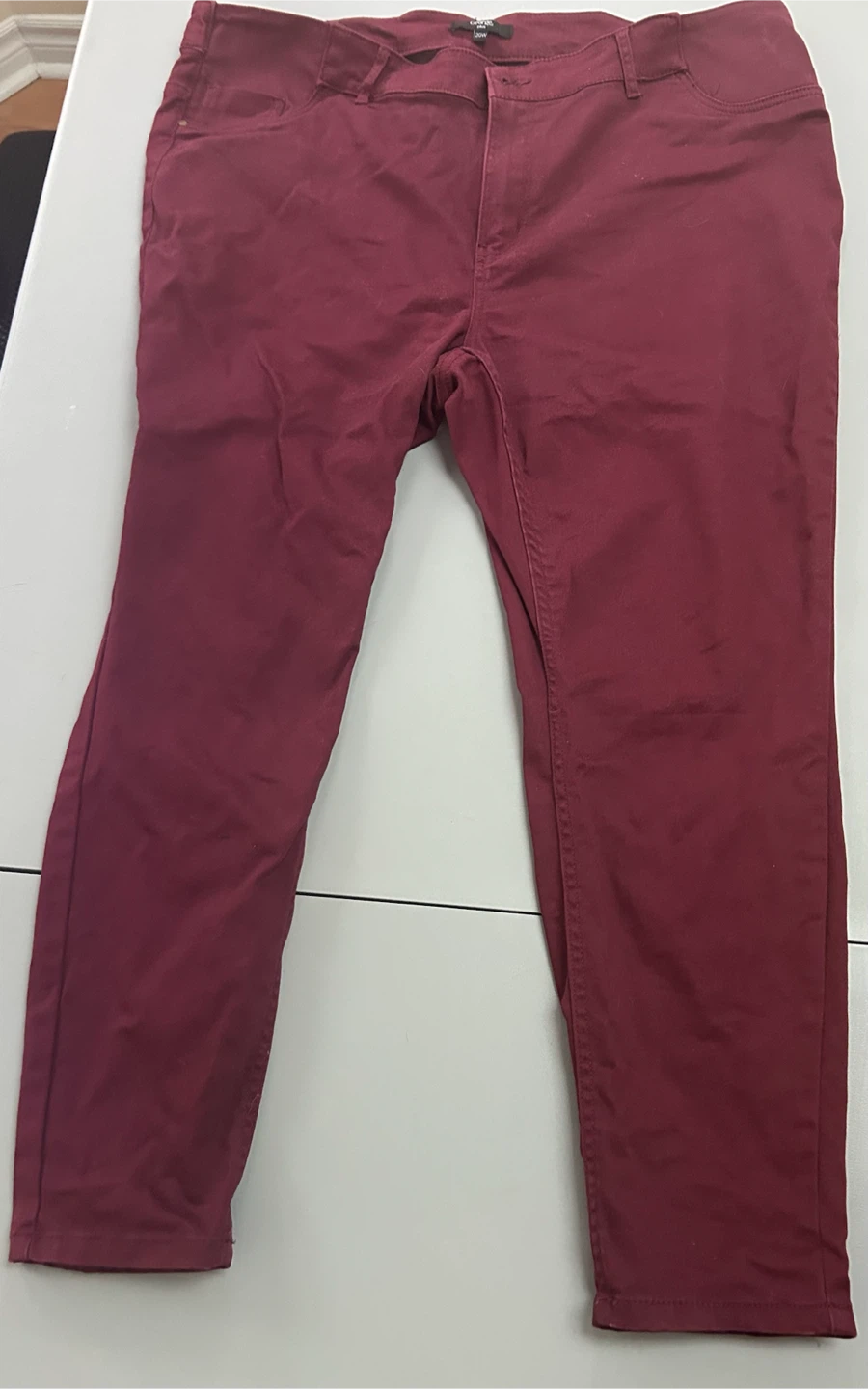 George Plus Women's Burgundy Pants Size 20W
