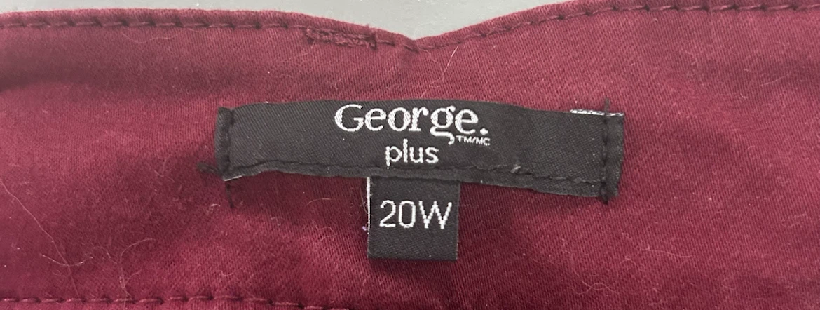 George Plus Women's Burgundy Pants Size 20W - photo 3