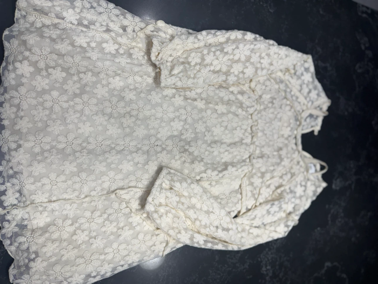 ZARA Cream Lace Top - Size 11-12 Years