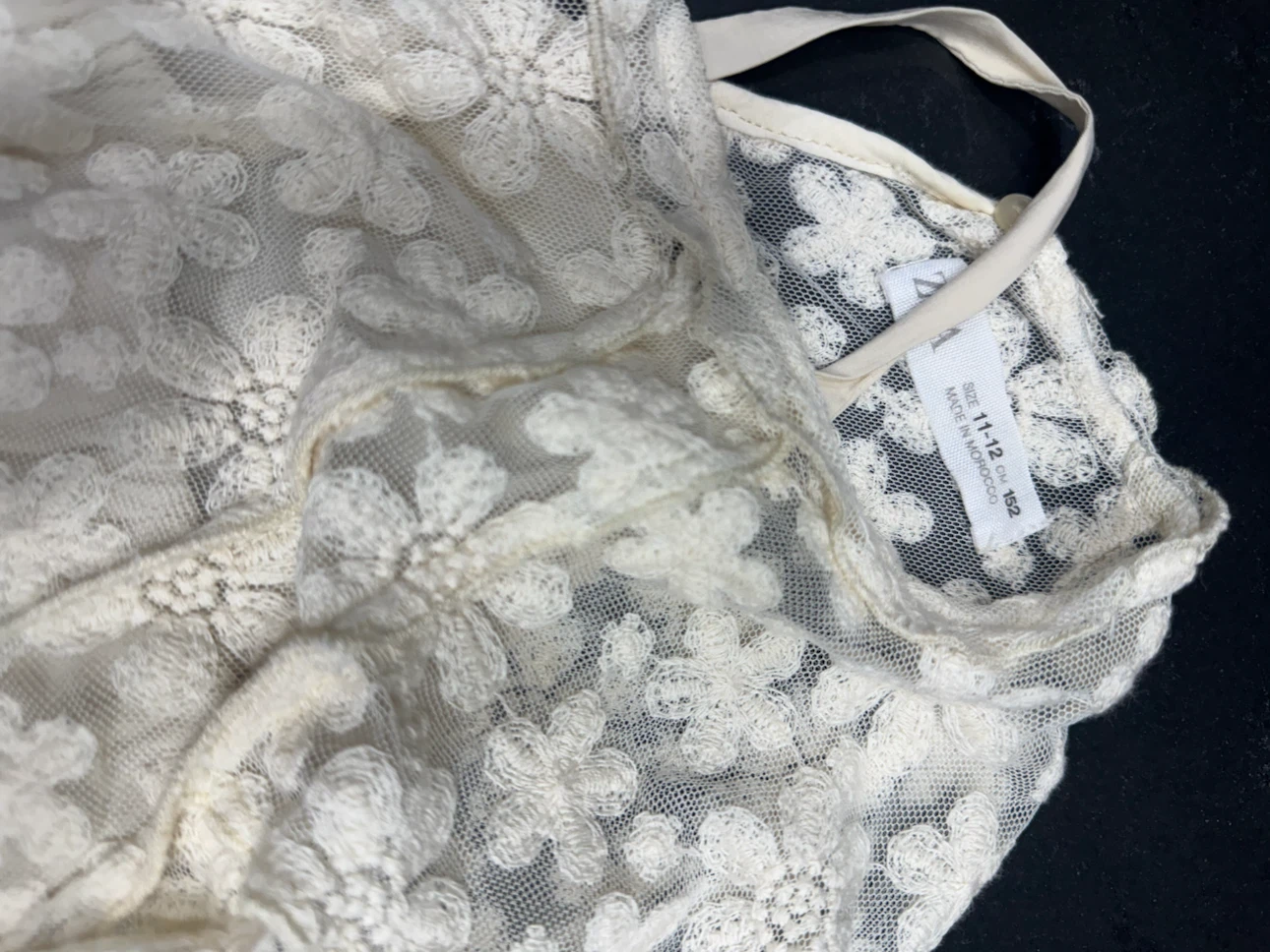 ZARA Cream Lace Top - Size 11-12 Years - photo 2