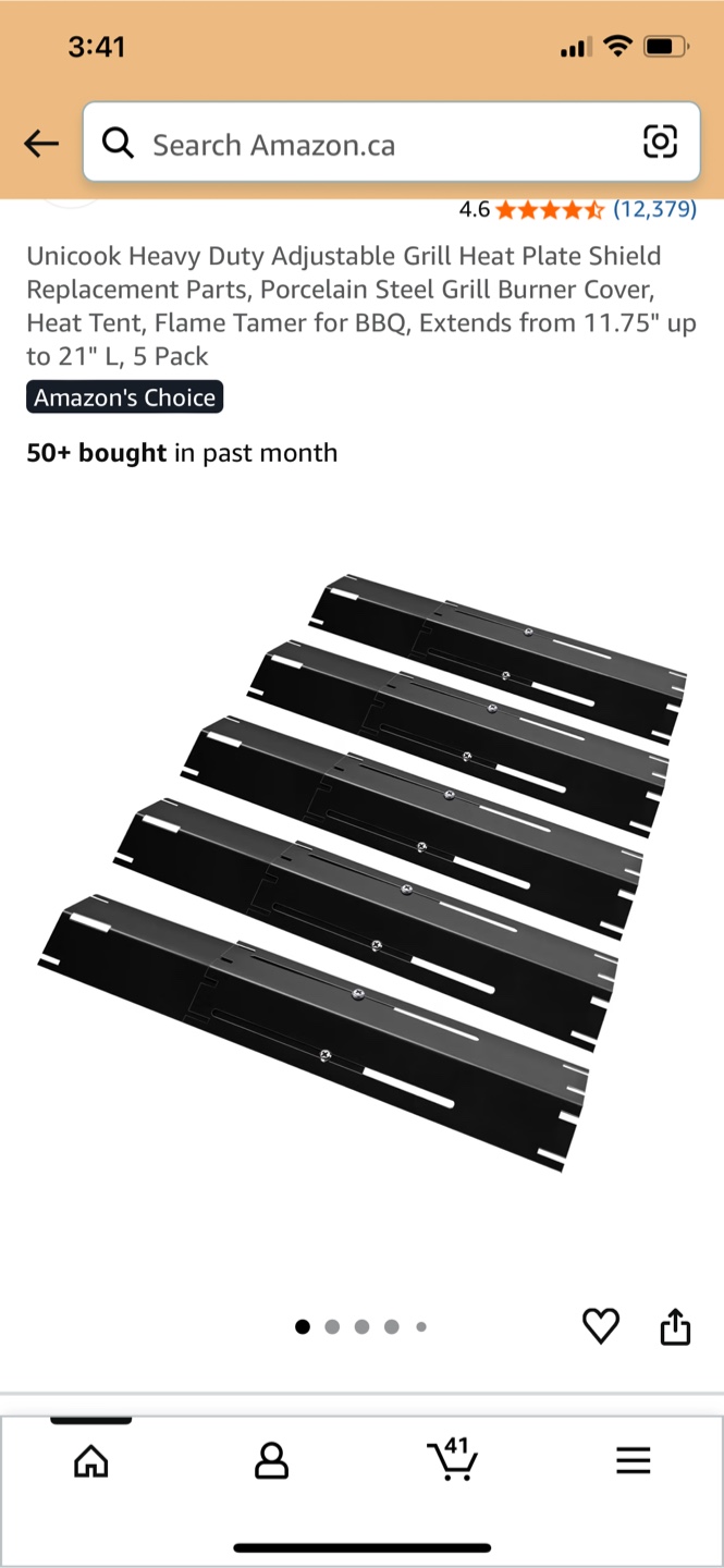 Heavy Duty Adjustable Steel Grill Heat Plate Shield 5 Pack