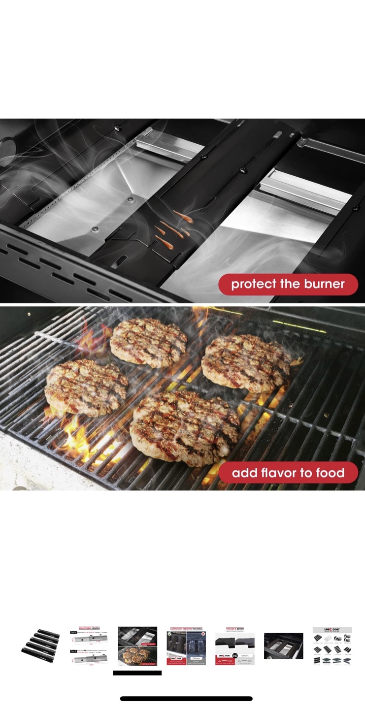 Heavy Duty Adjustable Steel Grill Heat Plate Shield 5 Pack - photo 4