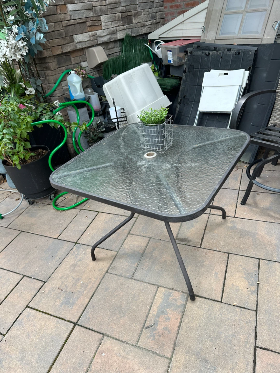 Glass Top Patio Table