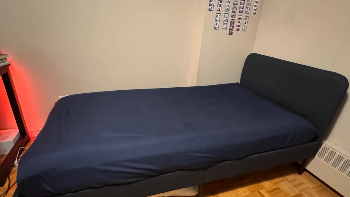 IKEA SLATTUM Twin Upholstered Bed Frame + Mattress - photo 3