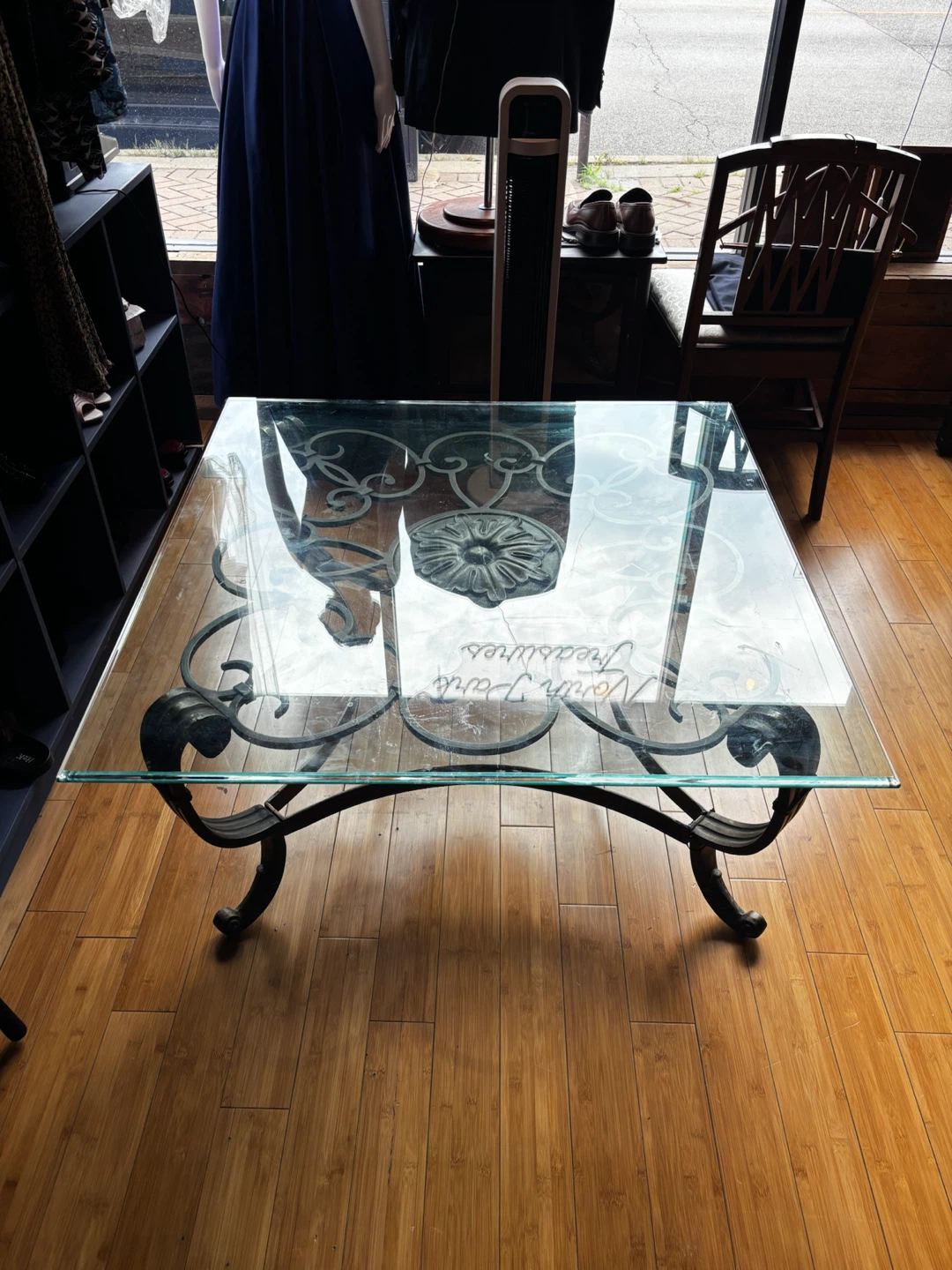 Ornate Metal & Glass Coffee Table - photo 2