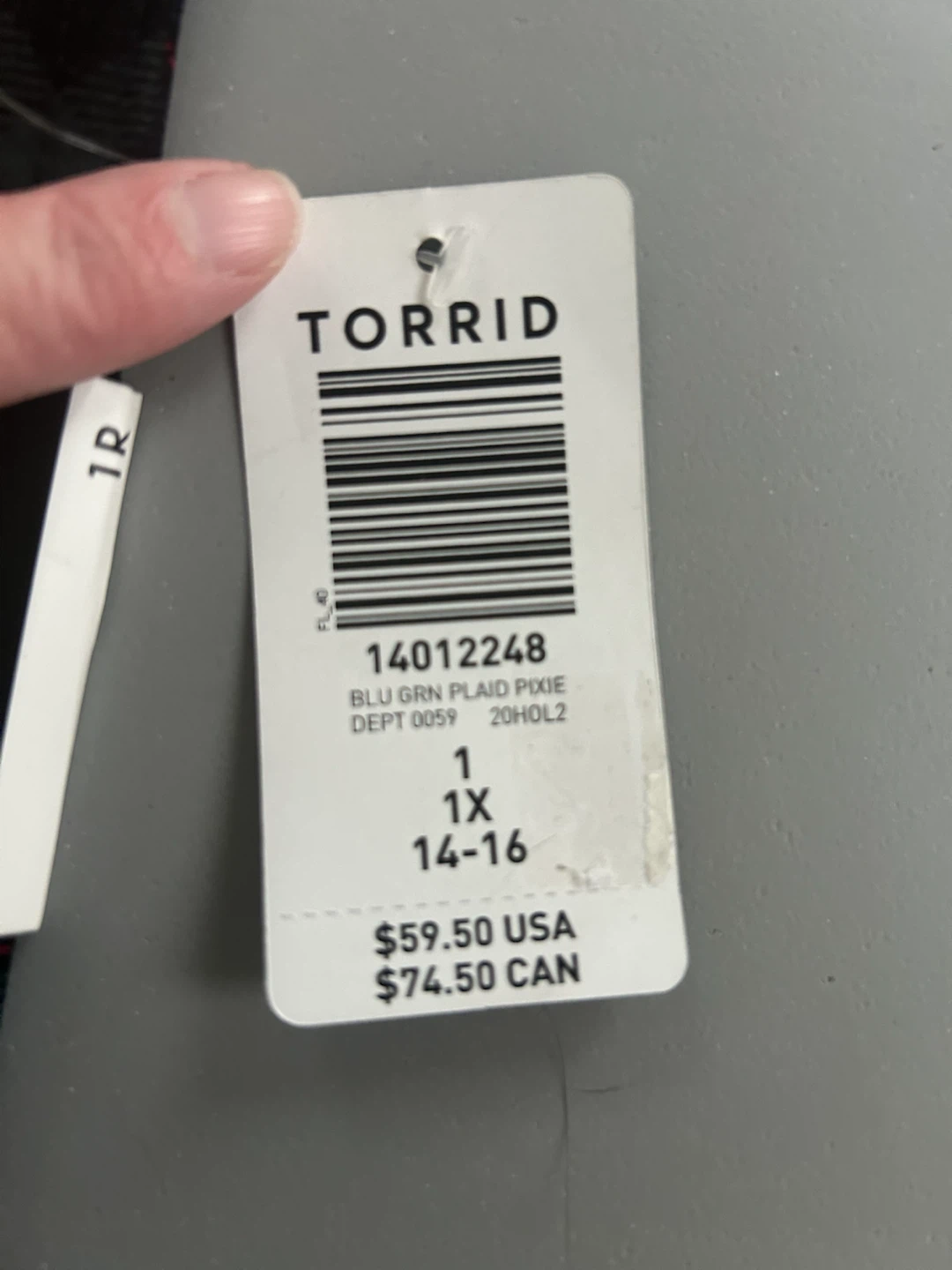 Torrid Plaid Pixie Pants Size 1X BNWT - photo 2