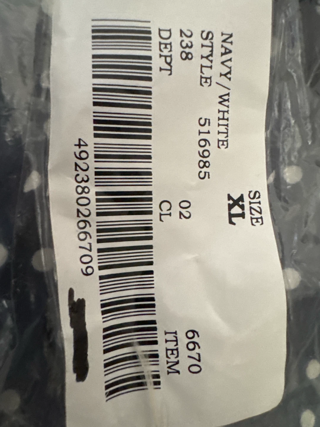 Merona Navy and White Polka Dot Swimsuit  XL - photo 2