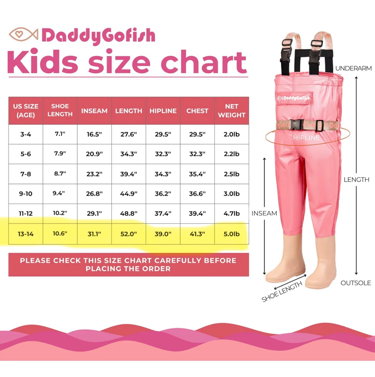 New DaddyGoFish Chest Waders for Teens (Ages 13-14) - photo 2