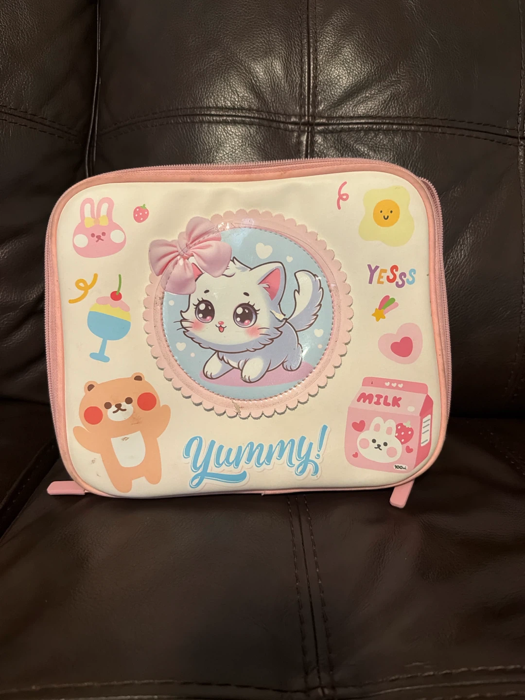Cute Cat & Bear Lunch Box/Pouch
