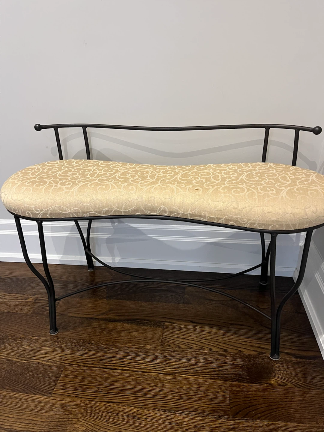 Metal Bench with upholstered cushion seat - photo 3