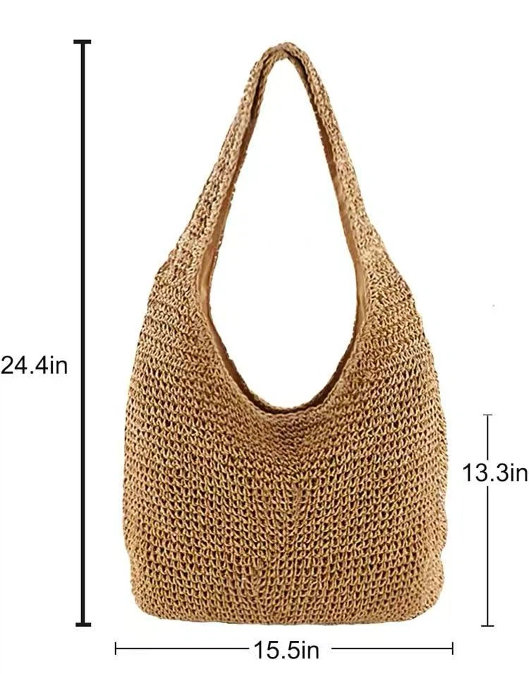 Woven Straw Shoulder Bag - photo 3