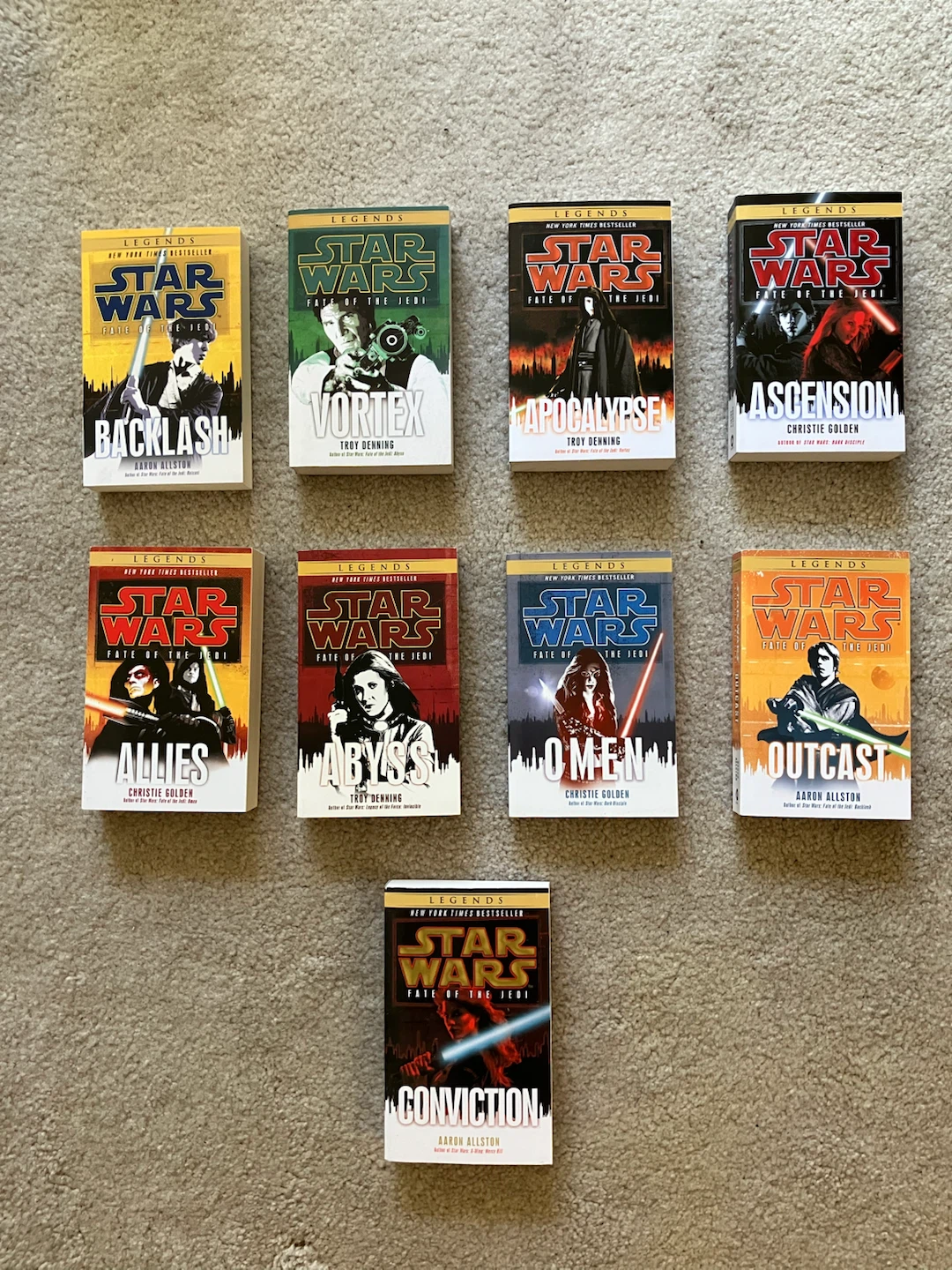 Star Wars Book Bundle Complete Legacy of Force & Fate of Jedi - photo 2