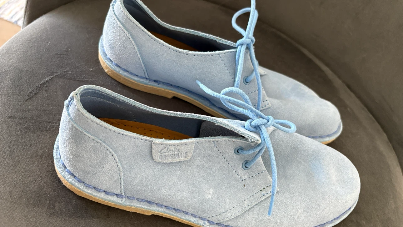 Clarks Originals Suede Desert Boots - Light Blue - photo 3